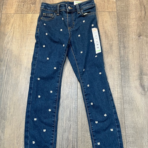 Girls jumping beans mid-rise Jegging with daisy design size 6x - Picture 2 of 5